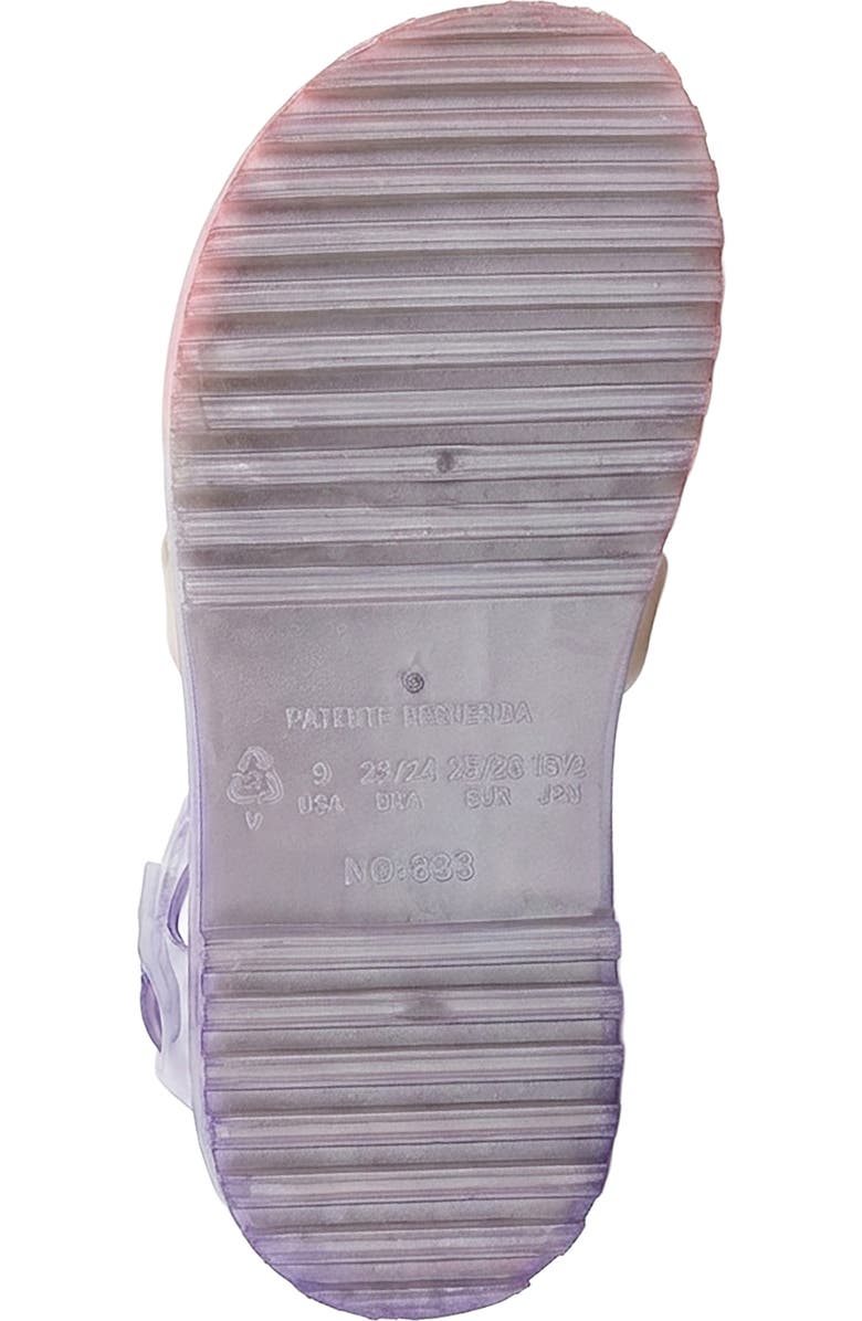 JELLYPOP Kids' Baleno Clear Glitter Sandal, Alternate, color, Pink Multi