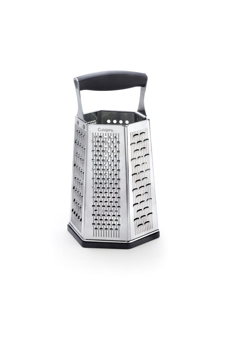 6 Sided Boxed Grater With Bonus Ginger Grater, Main, color, Silver