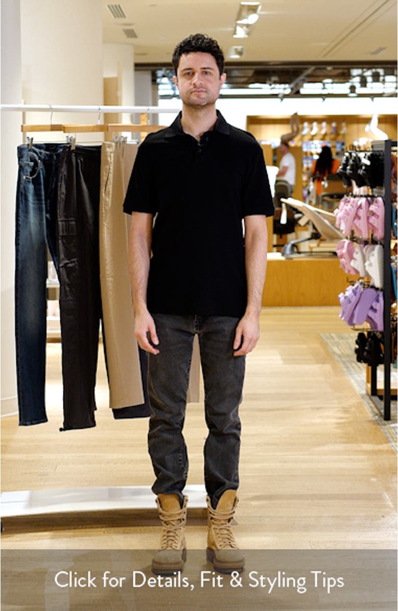 Slim Fit Black Cotton Polo, sales video thumbnail