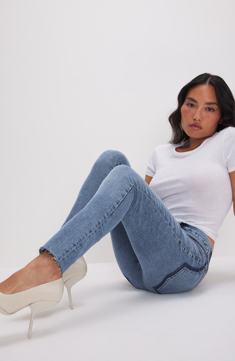 Good American Good Legs Skinny Jeans, Alternate, color, Indigo611