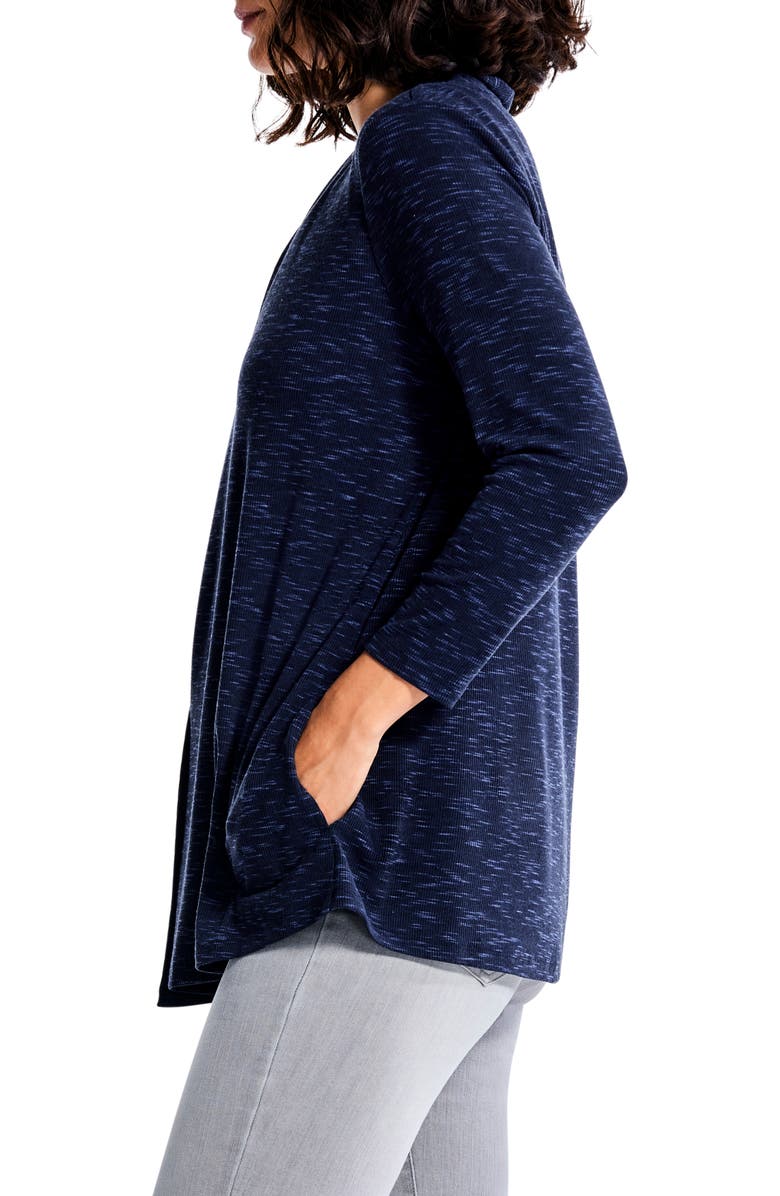 NIC+ZOE Drapey Rib Cardigan, Alternate, color, Dark Indigo