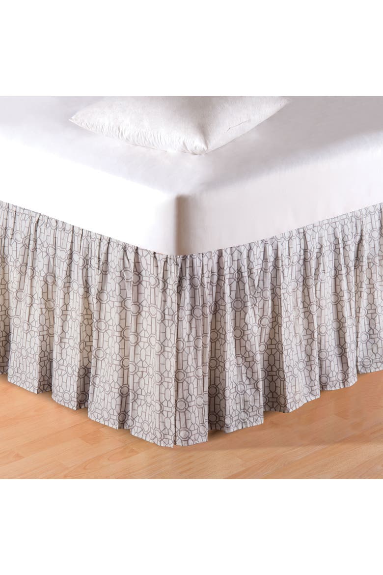 Folly Lattice Bed Skirt, Main, color, White