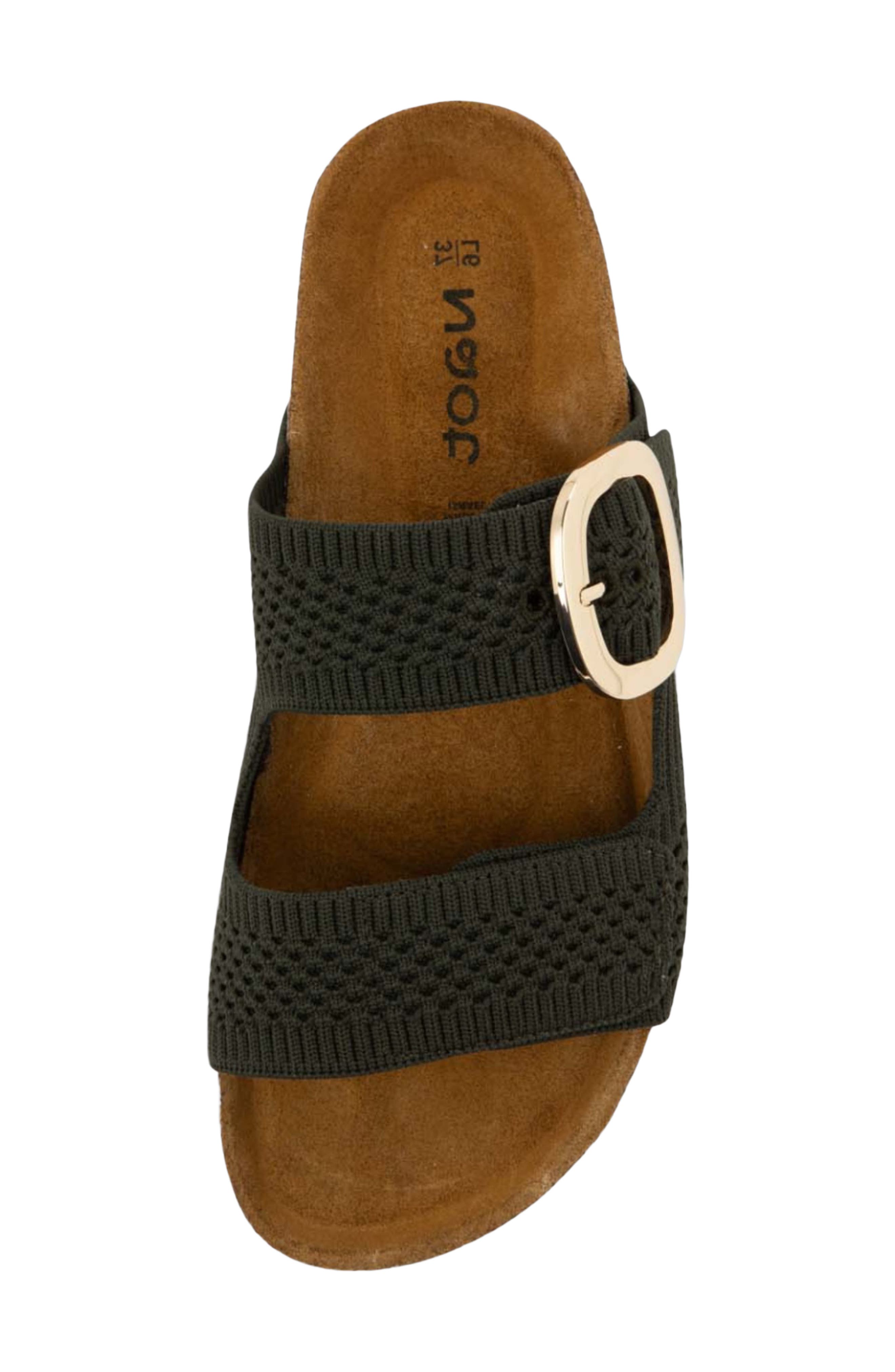 Miami Slide Sandal, Alternate, color, OLIVE KNIT
