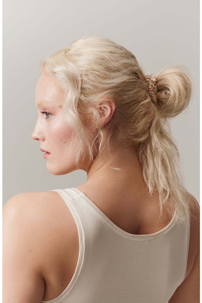 Pure Silk 6-Pack Skinny Scrunchies $51 Value, Alternate, color, BLACK