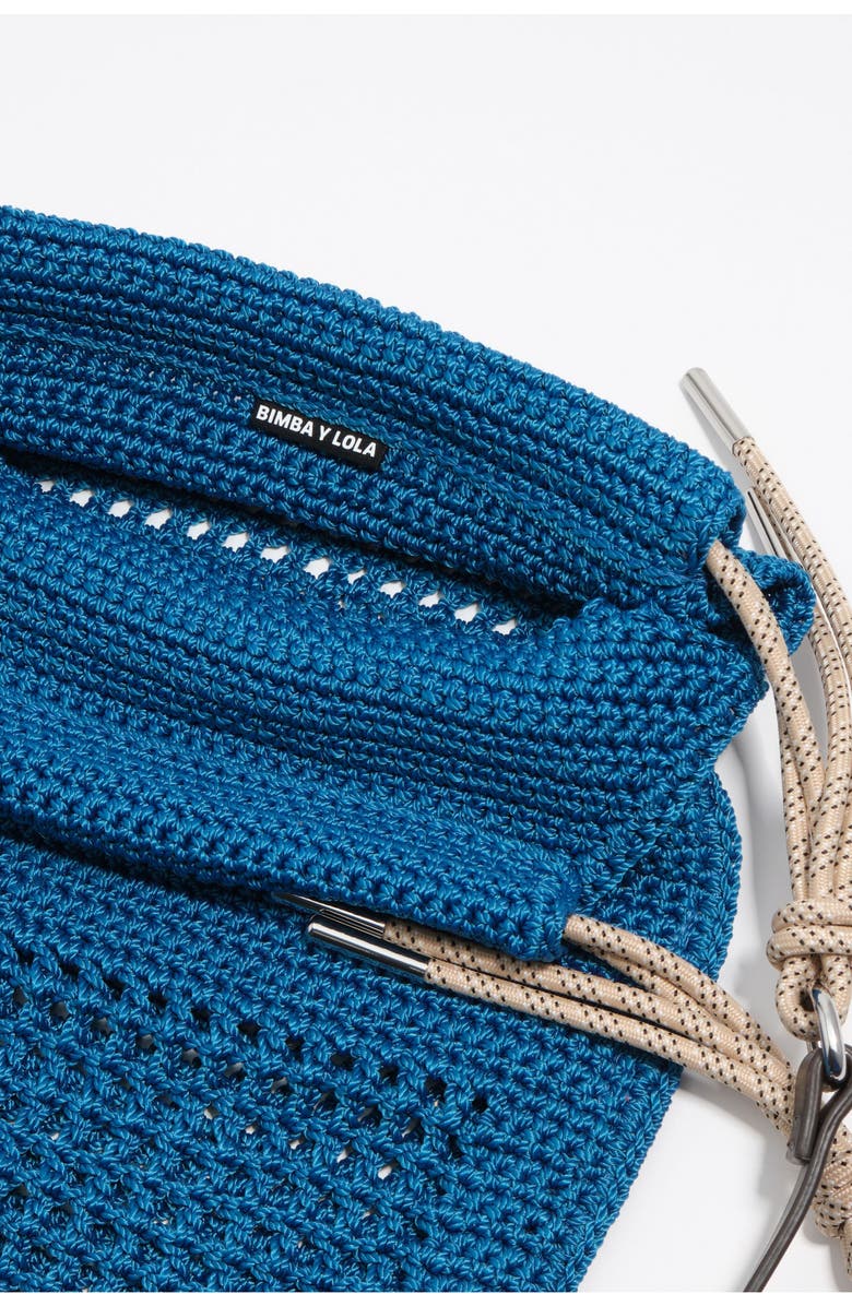 Bimba y Lola Crochet Market Bag, Alternate, color, Blue