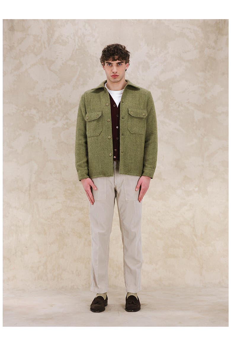Wool Overshirt, Alternate, color, Beige