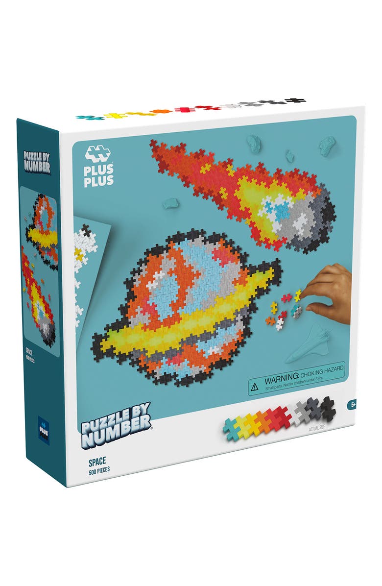 Plus-Plus USA 500-Piece Space Puzzle by Number, Alternate, color, Multi
