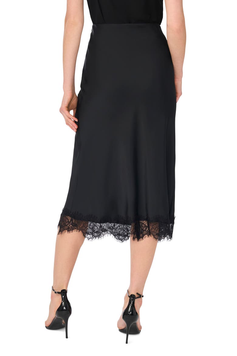 Satin Lace Midi Skirt, Alternate, color, RICH BLACK