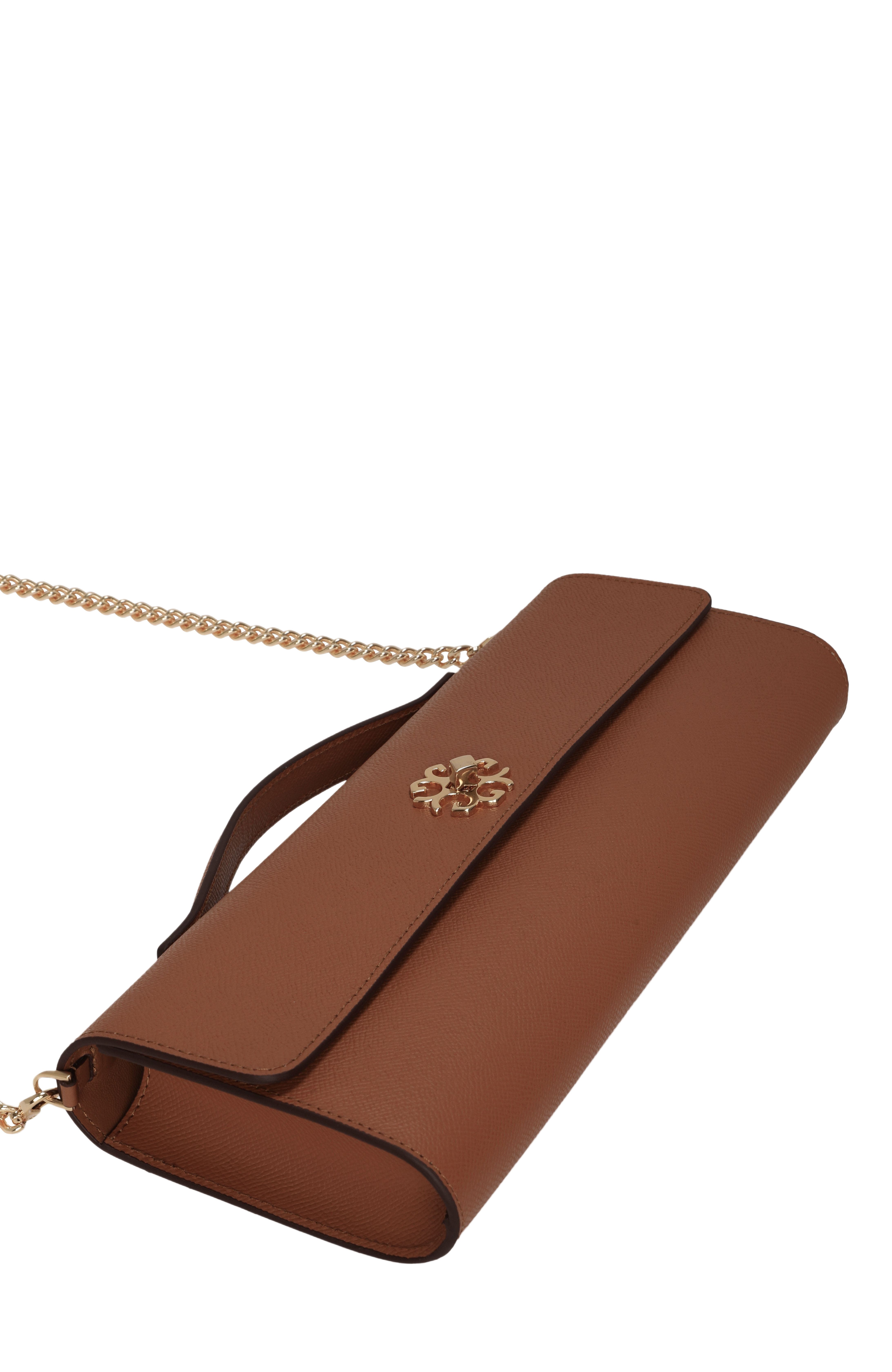 Top Handle Rectangle Leather Crossbody Bag, Alternate, color, BEIGE