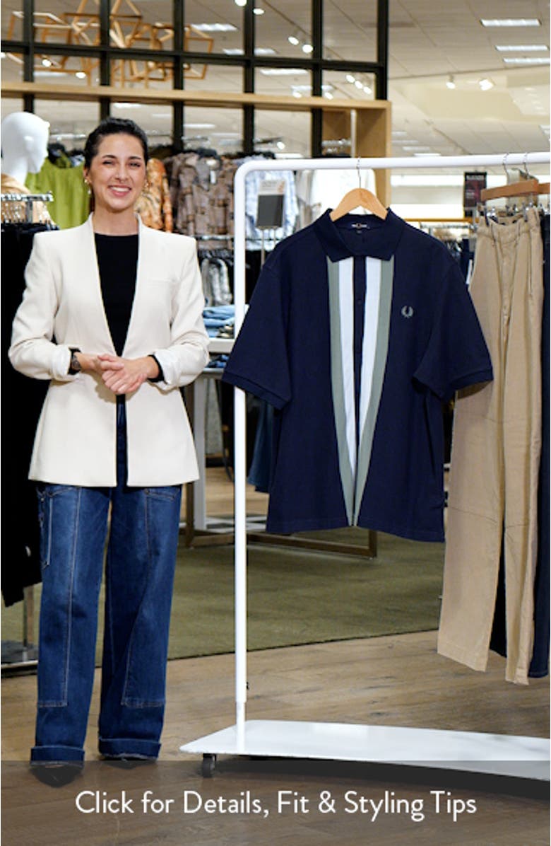 Stripe Cotton Piqué Camp Shirt, sales video thumbnail