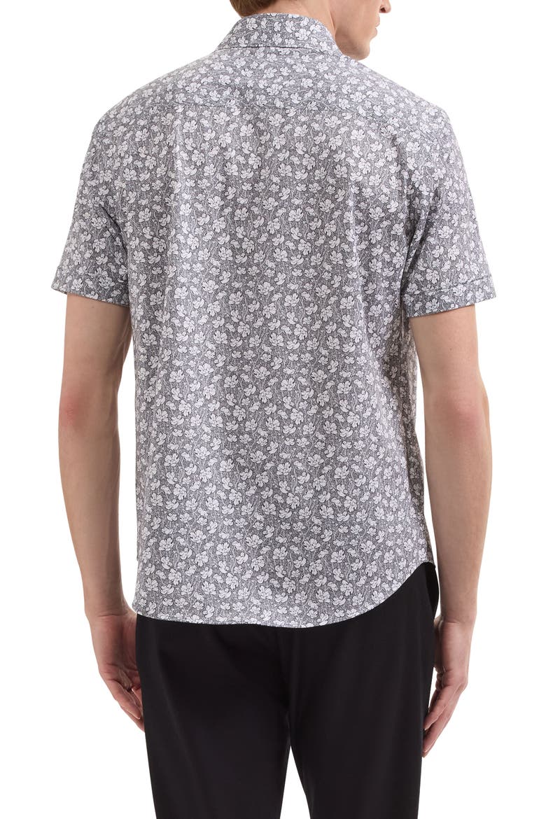Miles OoohCotton® Print Short Sleeve Button-Up Shirt, Alternate, color, WHITE