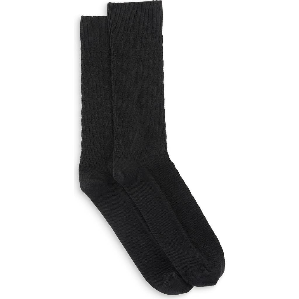 Harbor Bay By Dxl Big & Tall Continuous Comfort 2-pk Casual Socks In Black