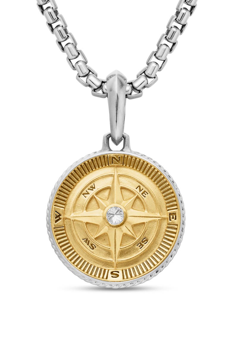 David Yurman Maritime Compass Pendant, Main, color, Silver