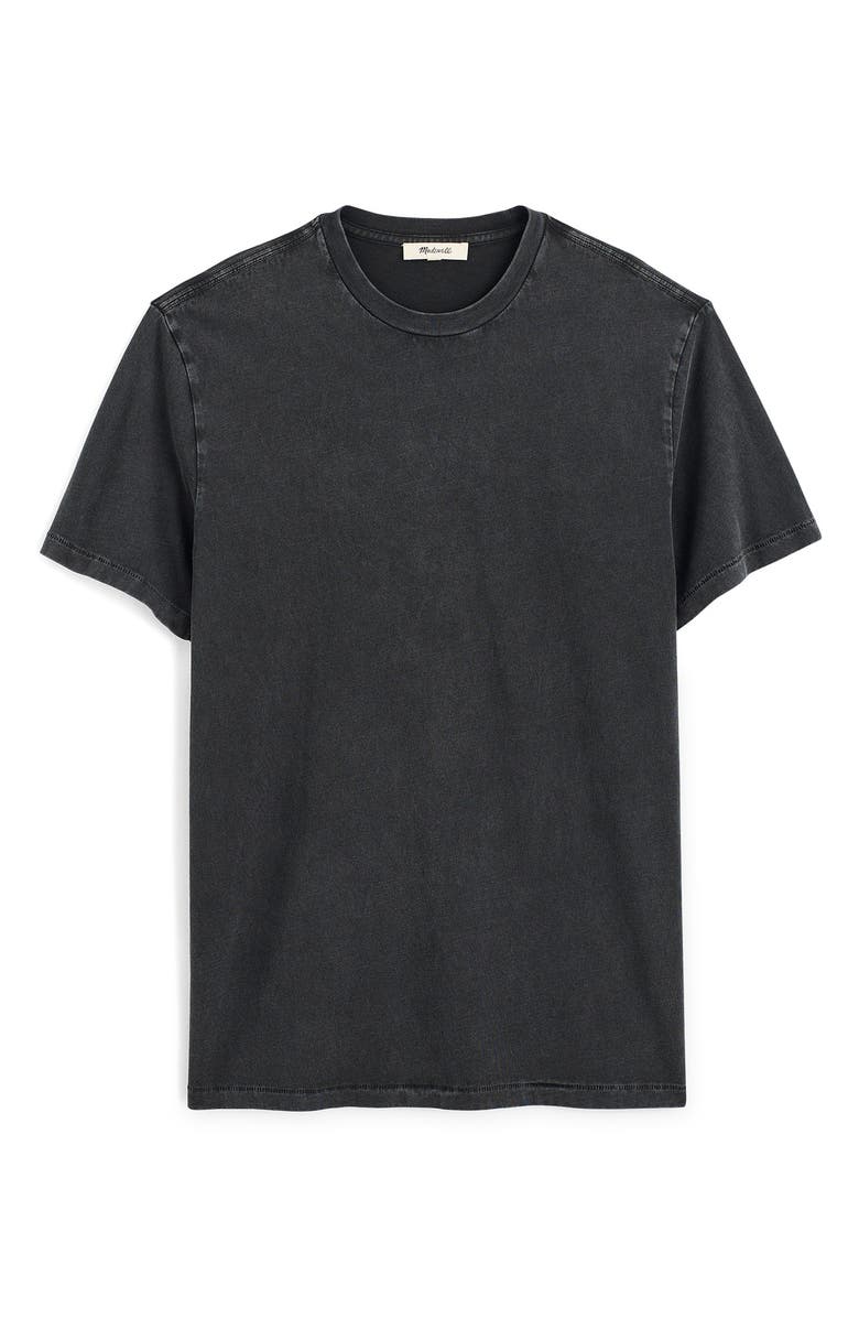 Madewell The Rockaway Garment Dye T-Shirt, Alternate, color, Coal