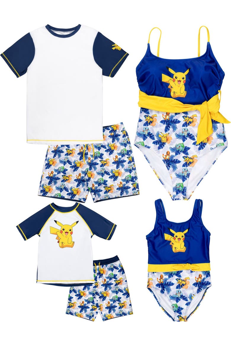 Pikachu Onepiece Swimsuit, Alternate, color, Royal Blue
