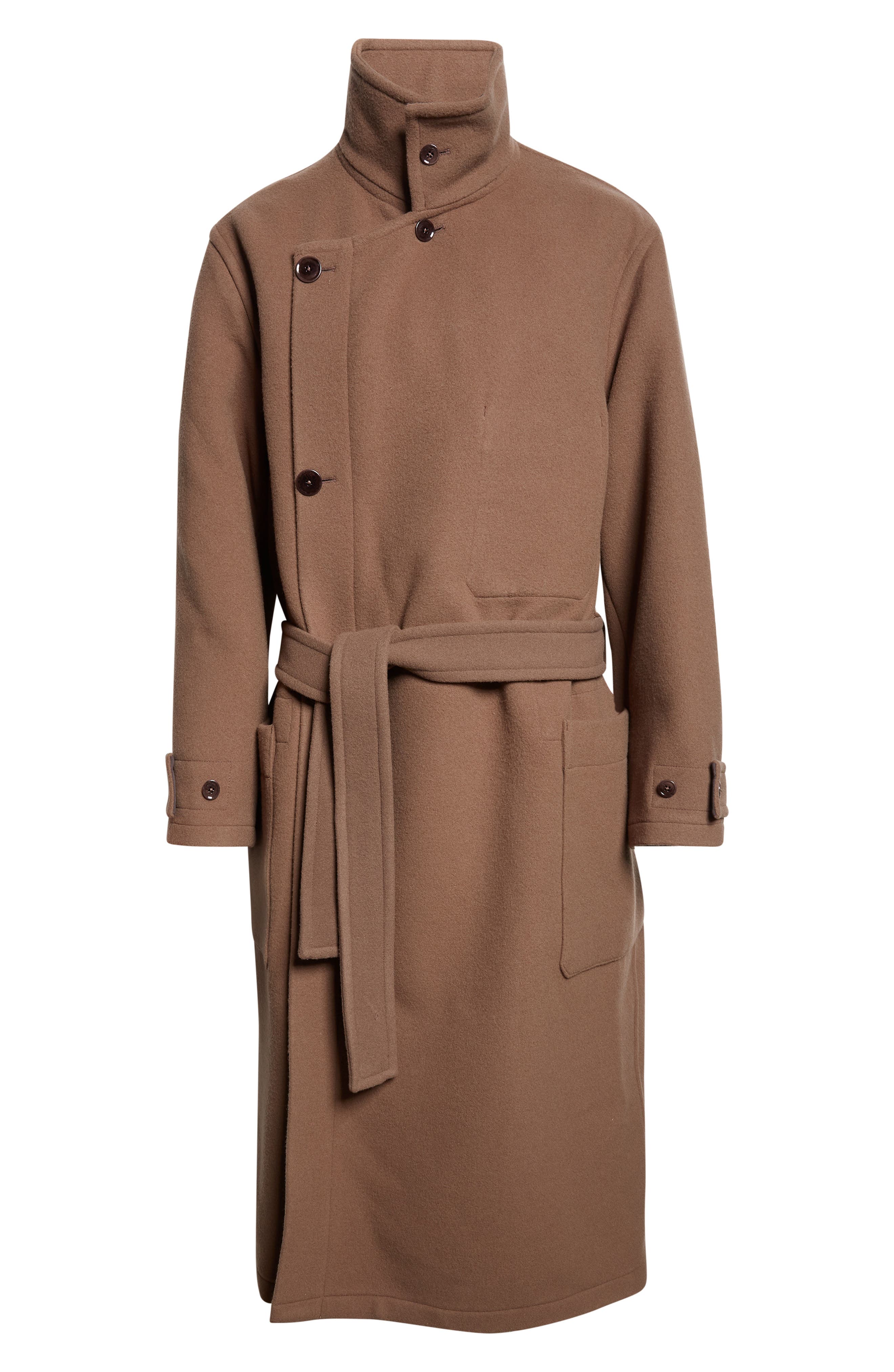 Lemaire Double Face Wool Wrap Coat (Men) | Nordstrom