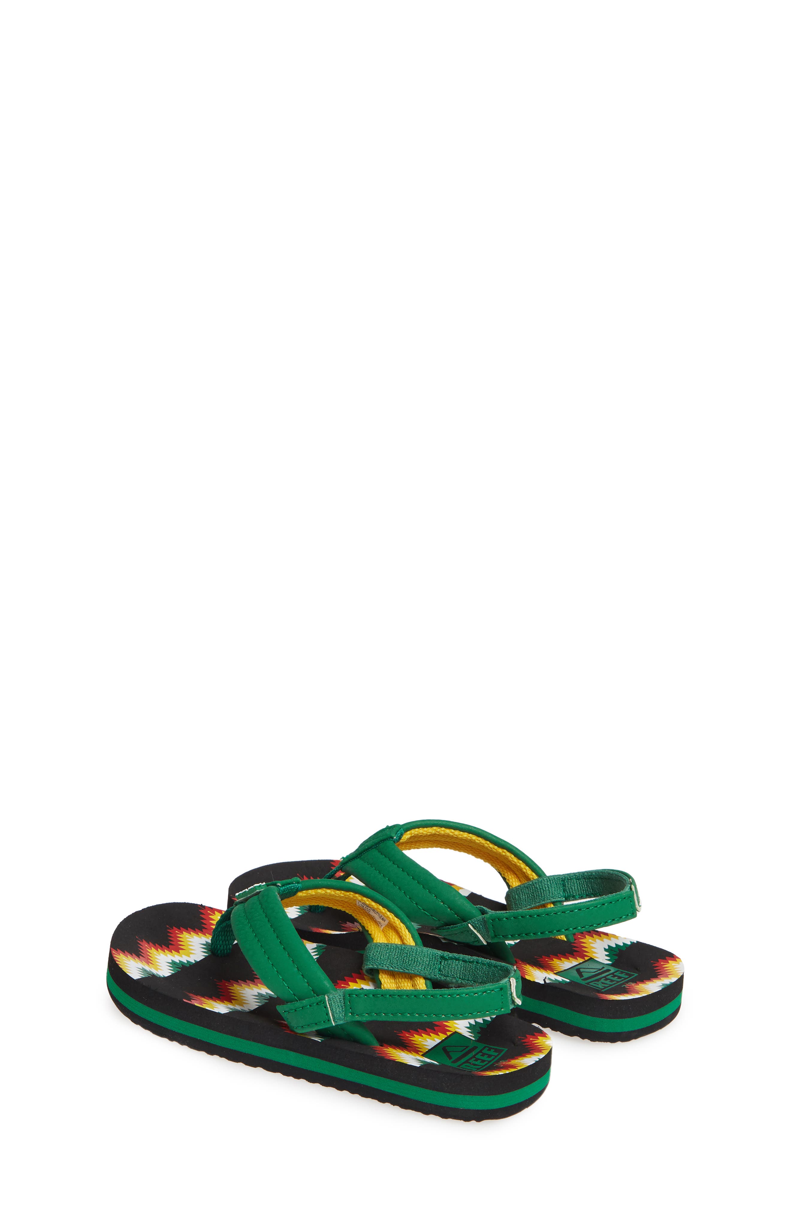 'Little Ahi' Sandal, Alternate, color, BLACK/ GREEN BLANKET