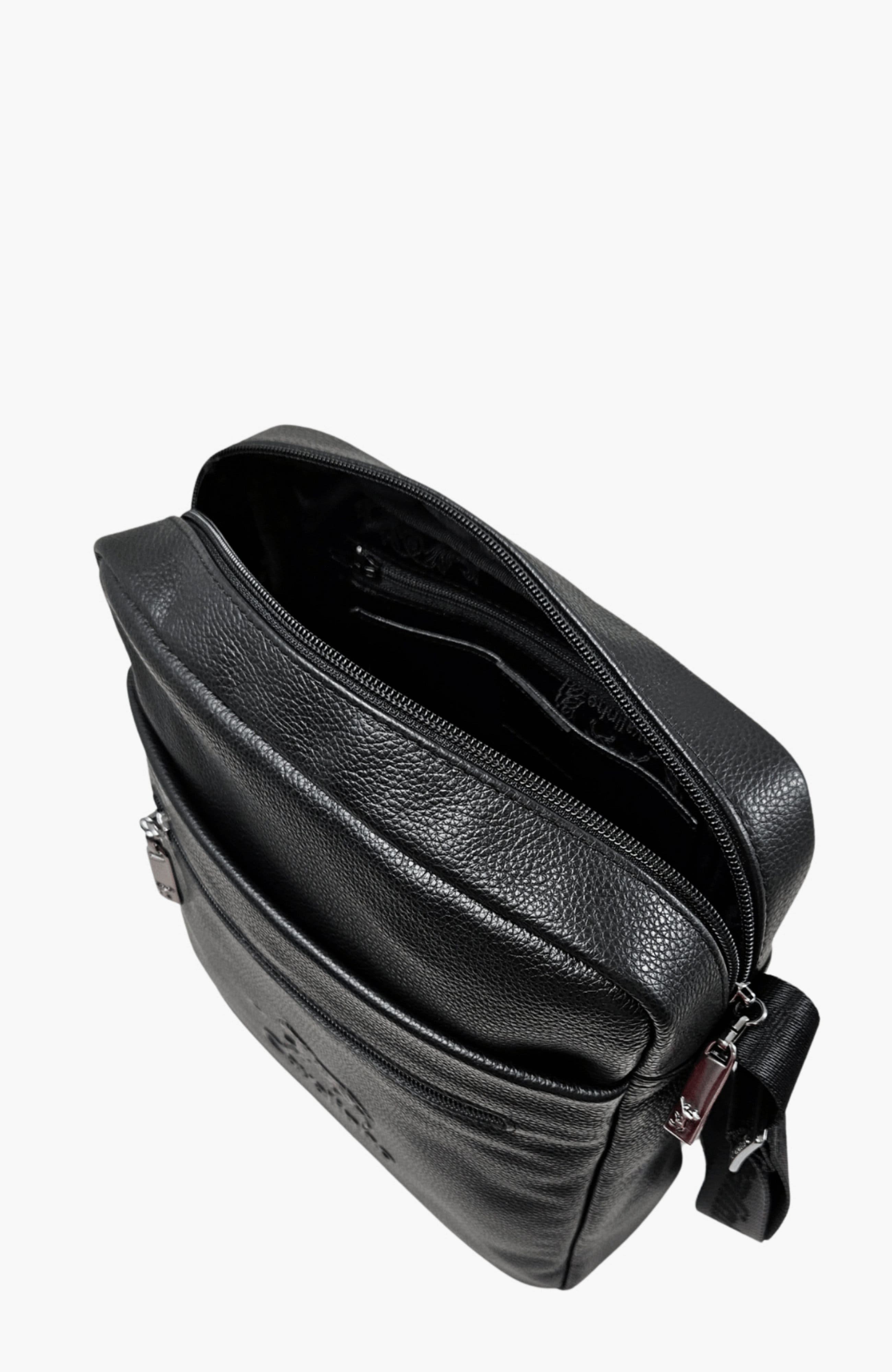 El Cavaleiro Leather Traveler Crossbody Bag 385, Alternate, color, Black