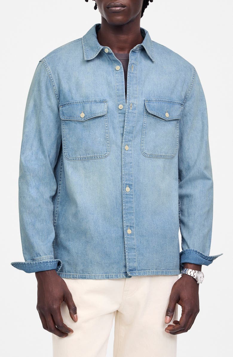 Madewell Work Shirt in Japanese Denim, Main, color, 