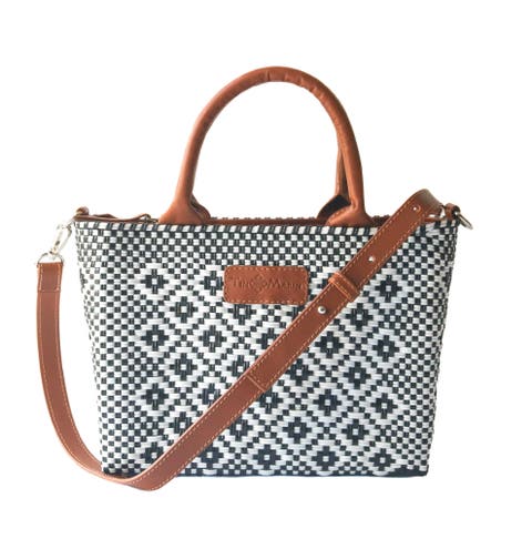 Panda Small Woven Crossbody Bag