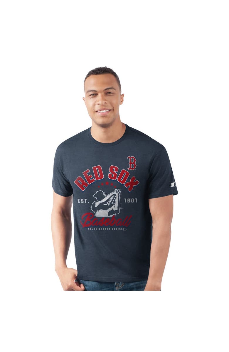 STARTER Men's Starter  Navy Boston Red Sox Prime Time Batter T-Shirt, Alternate, color, Navy