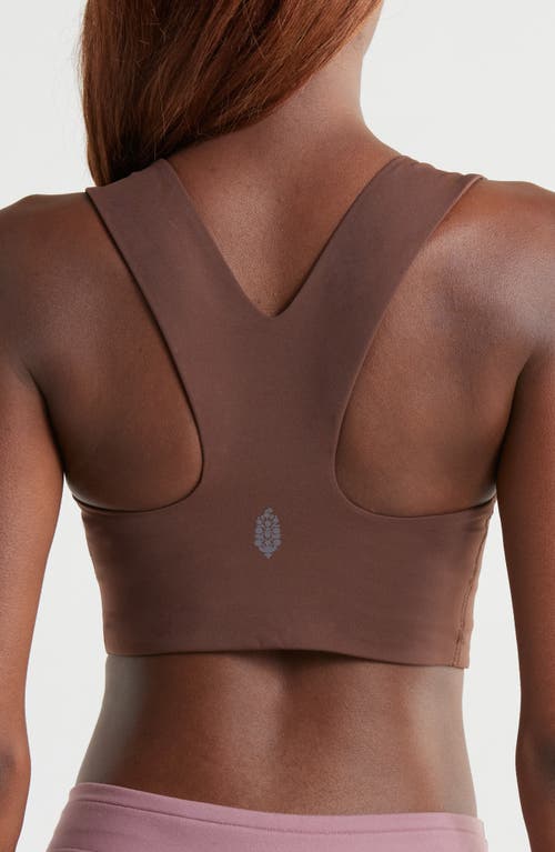 Shop Free People Fp Movement Win Win Racerback Bra In Cocoa