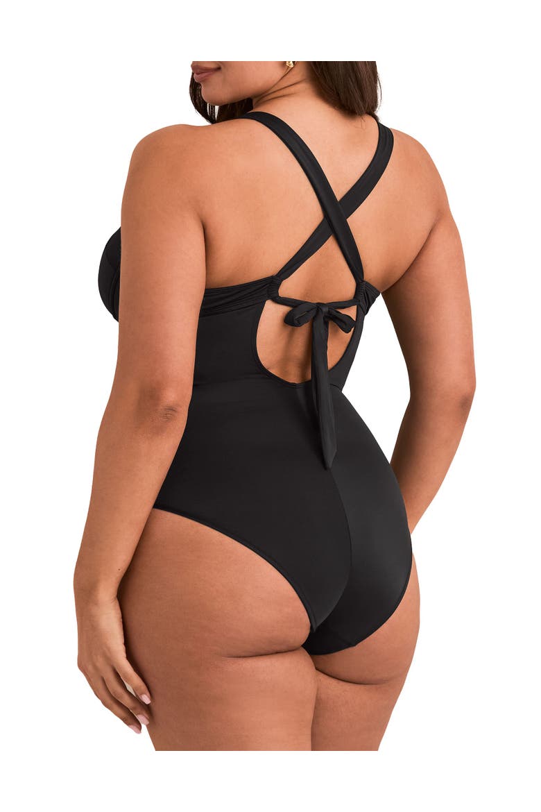 Cariba Swimwear One Piece Swimsuit, Alternate, color, Black