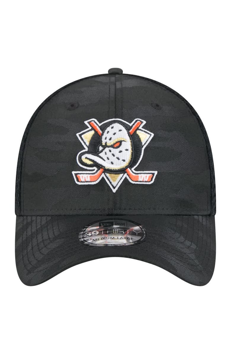 New Era Men's New Era  Black Anaheim Ducks Active Subtle Camo 39THIRTY Flex Hat, Alternate, color, Black