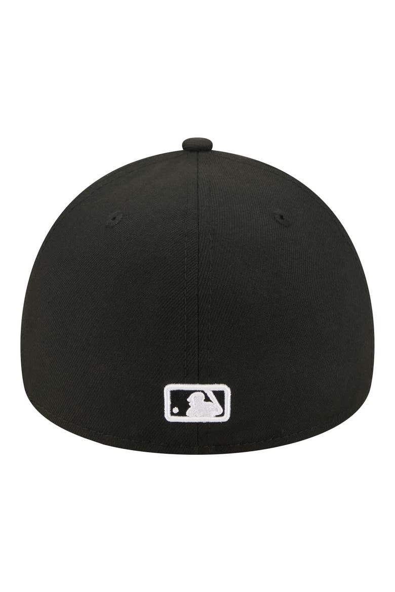 Men's New Era  Black Seattle Mariners A-Frame 59FORTY Fitted Hat, Alternate, color, Black