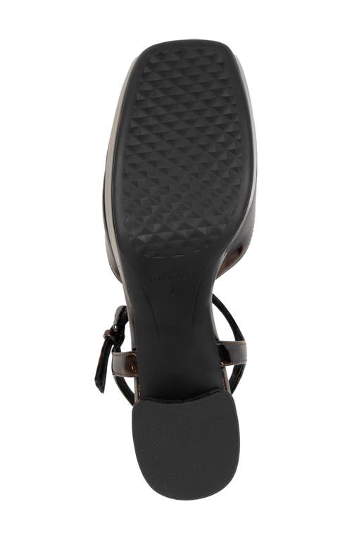 Aerosoles Soir Ankle Strap Platform Pump In Brown