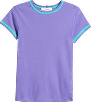 Topshop Everyday Contrast Trim Cotton T-Shirt
