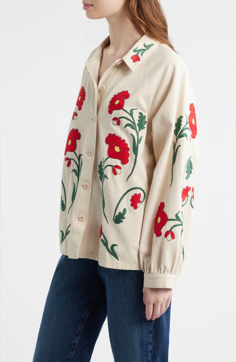 THE GREAT. & Stetson The Western Commodore Jacket, Alternate, color, Cream