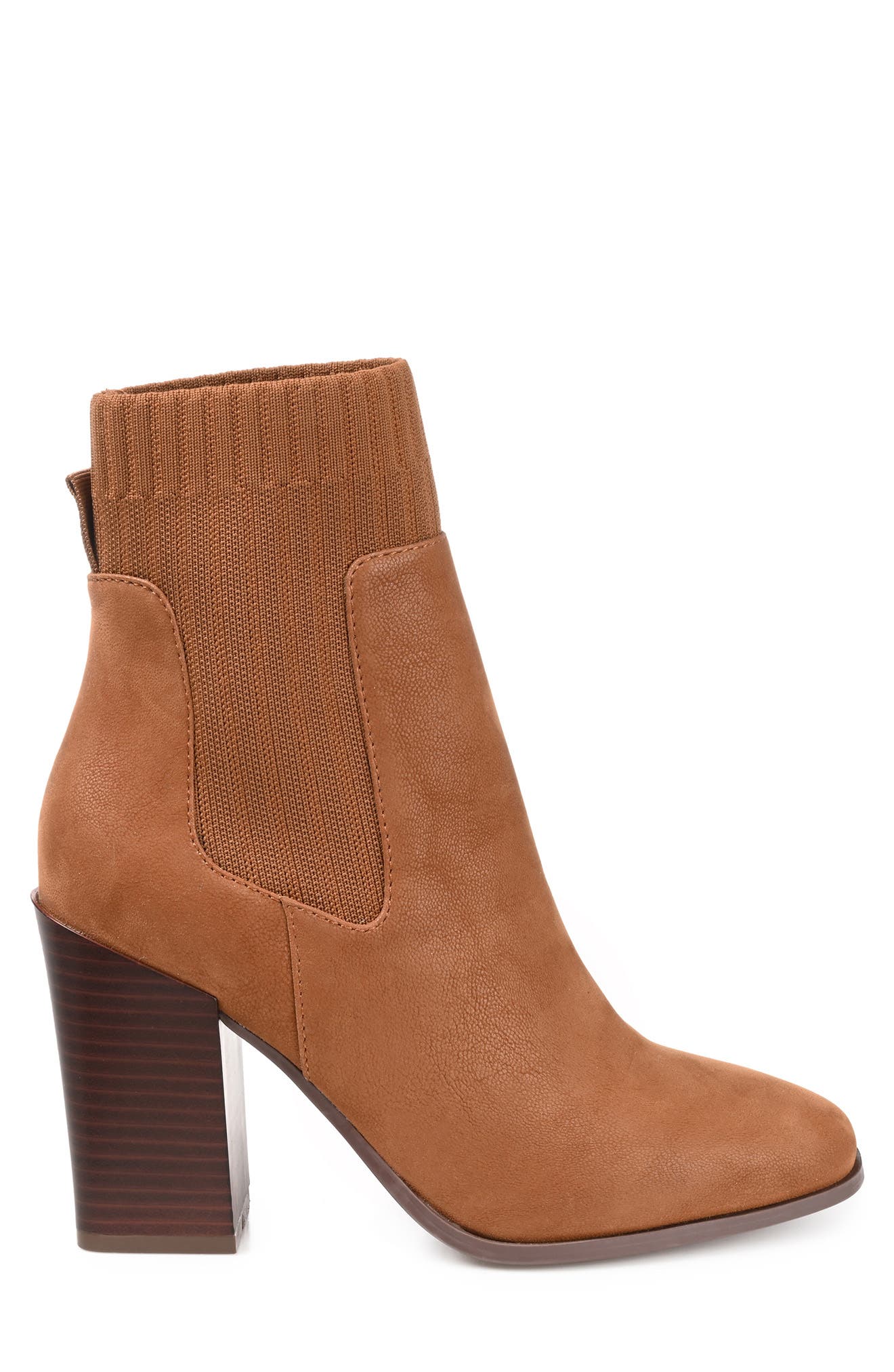 Journee Collection Adalia Block Heel Bootie, Alternate, color, Cognac