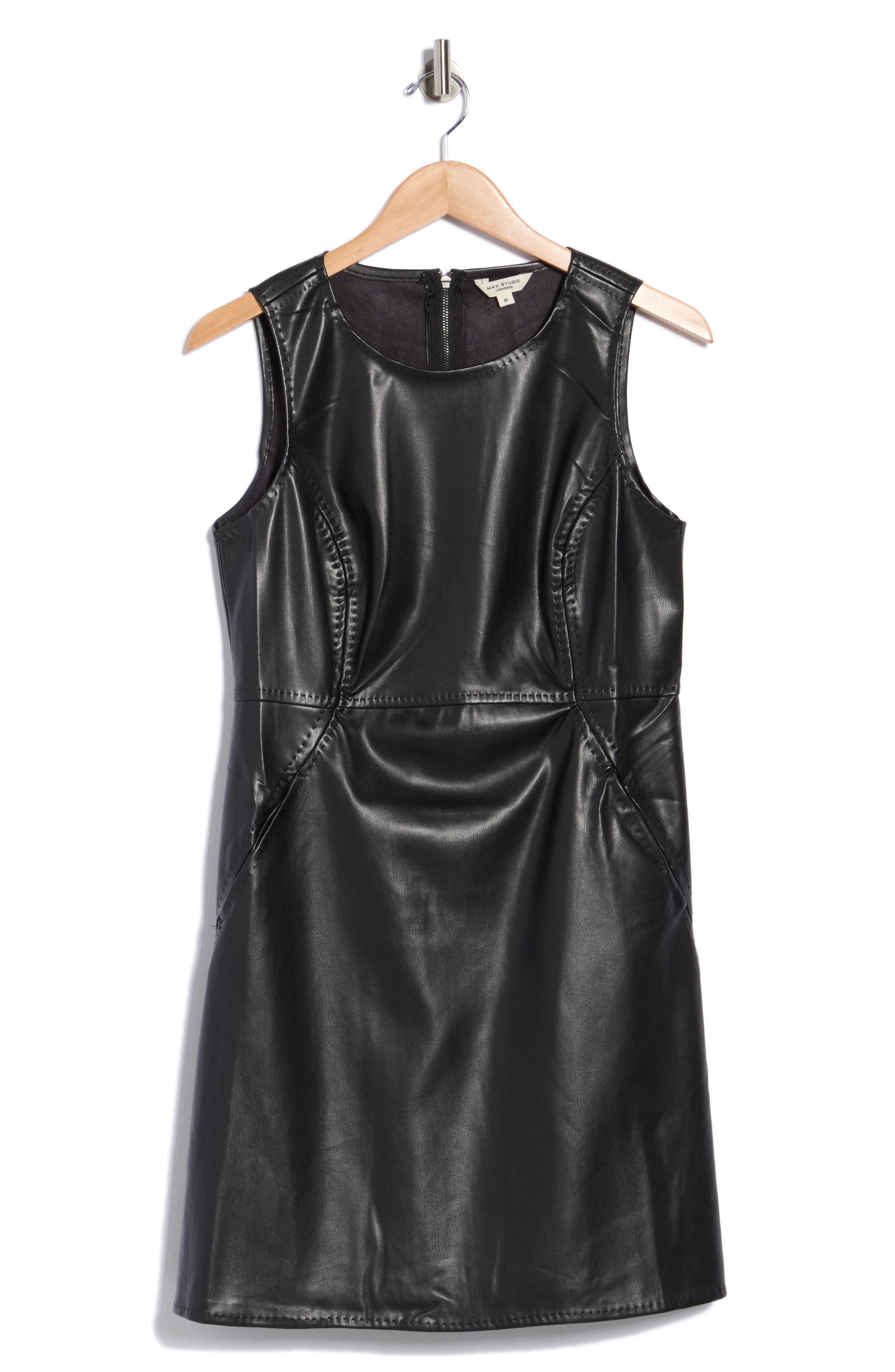 Faux Leather Shift Dress