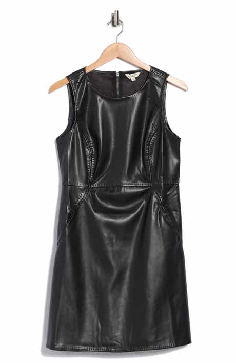 Faux Leather Shift Dress