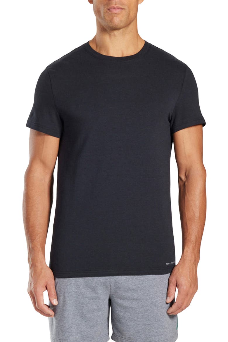 2-Pack Classic Crewneck Undershirts, Main, color, BLACK