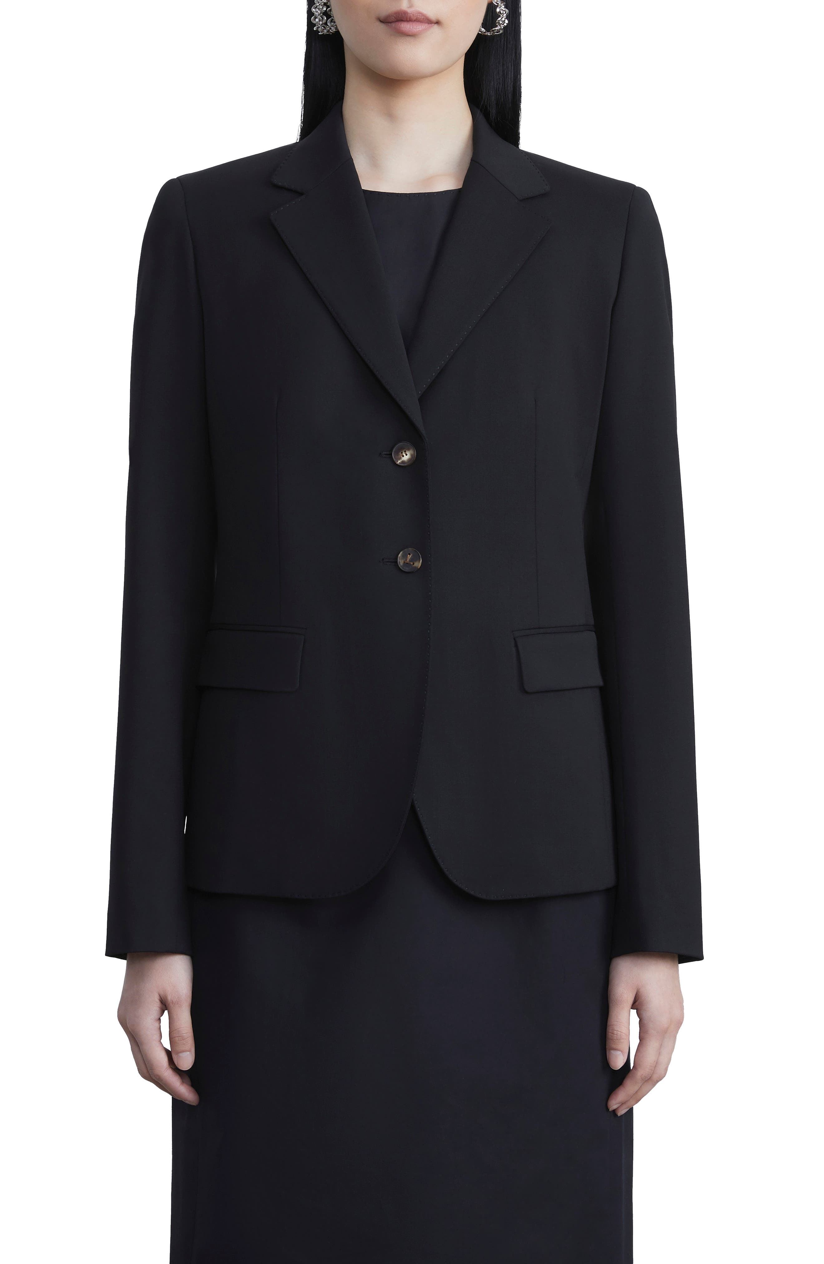Ladies Time Sign Lafayette 148 New York Clyde Stretch Wool Blazer (Women) | Nordstromrack
