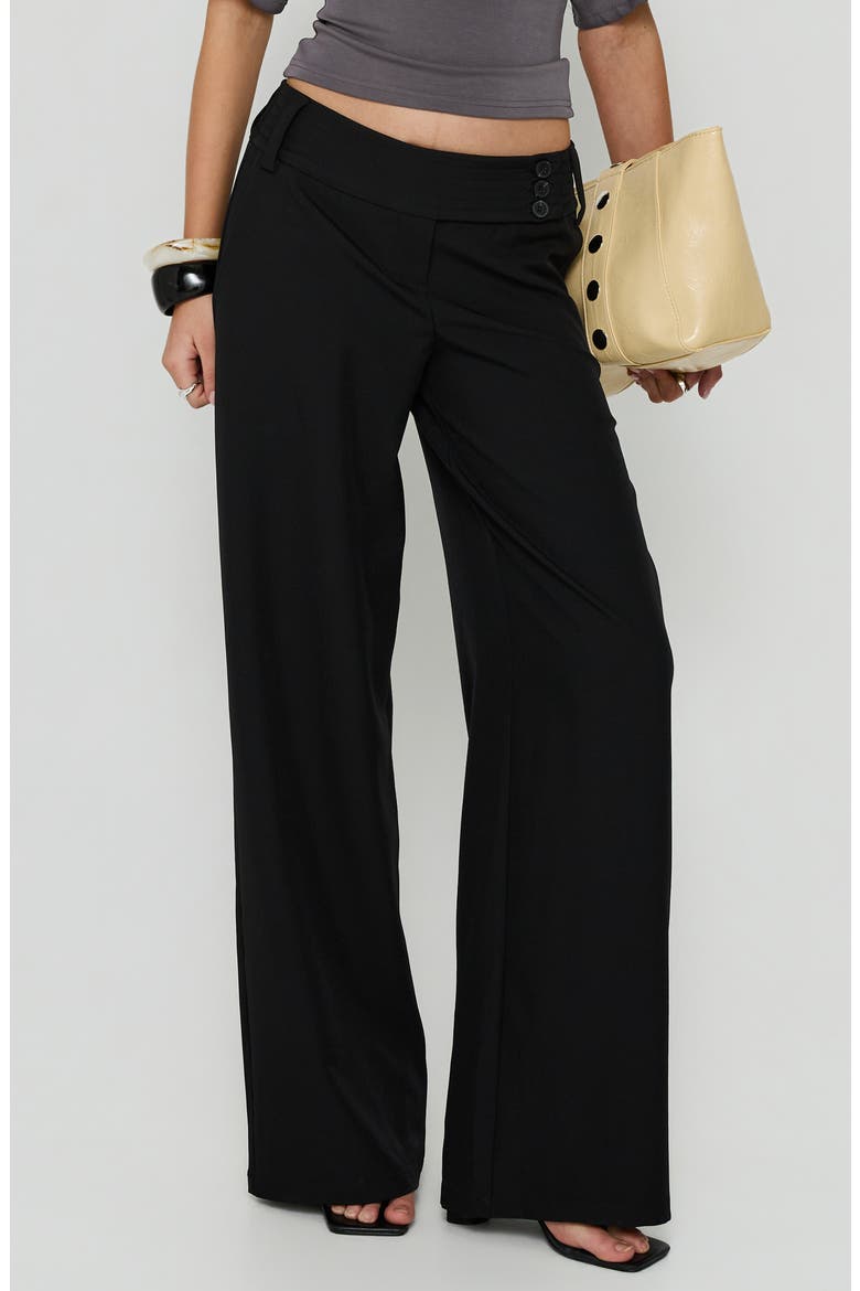 Cedars Low Rise Wide Leg Pants, Main, color, BLACK