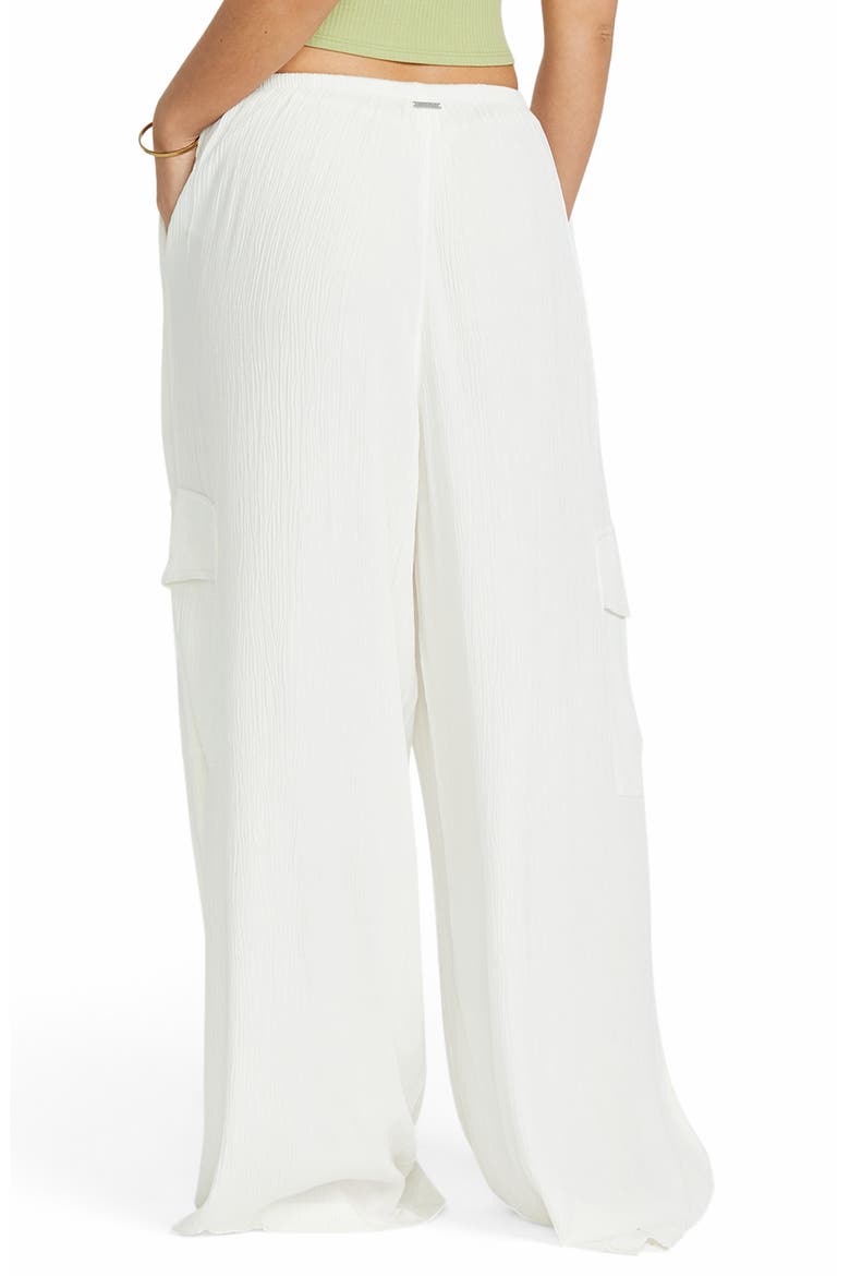 Beach Babe Cargo Wide Leg Cover-Up Pants, Alternate, color, SALT CRYSTAL