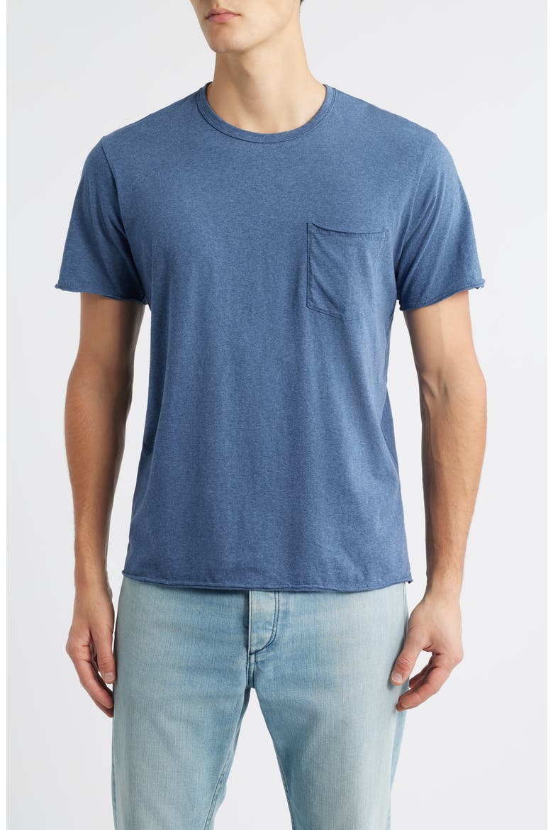 Miles Melange Pocket T-Shirt, Main, color, HEATHER NAVY