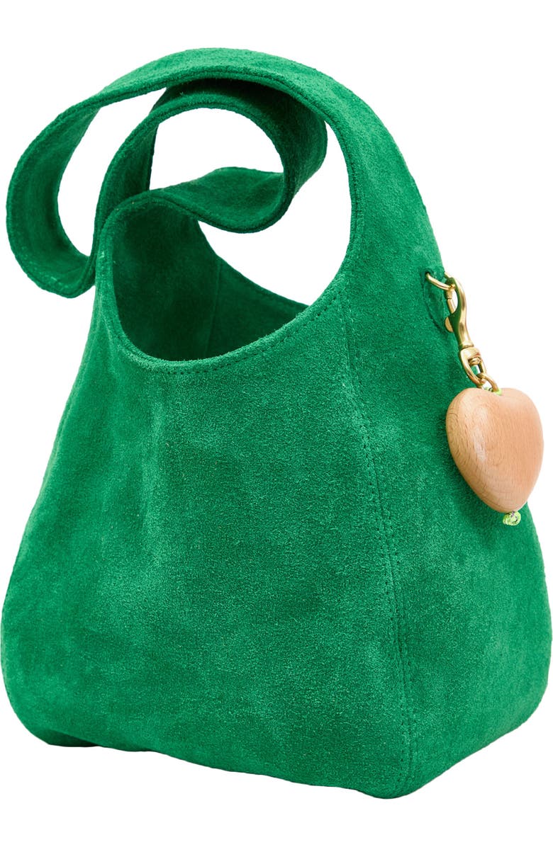 Clare V. Petit Bando Suede Shoulder Bag, Alternate, color, Grass