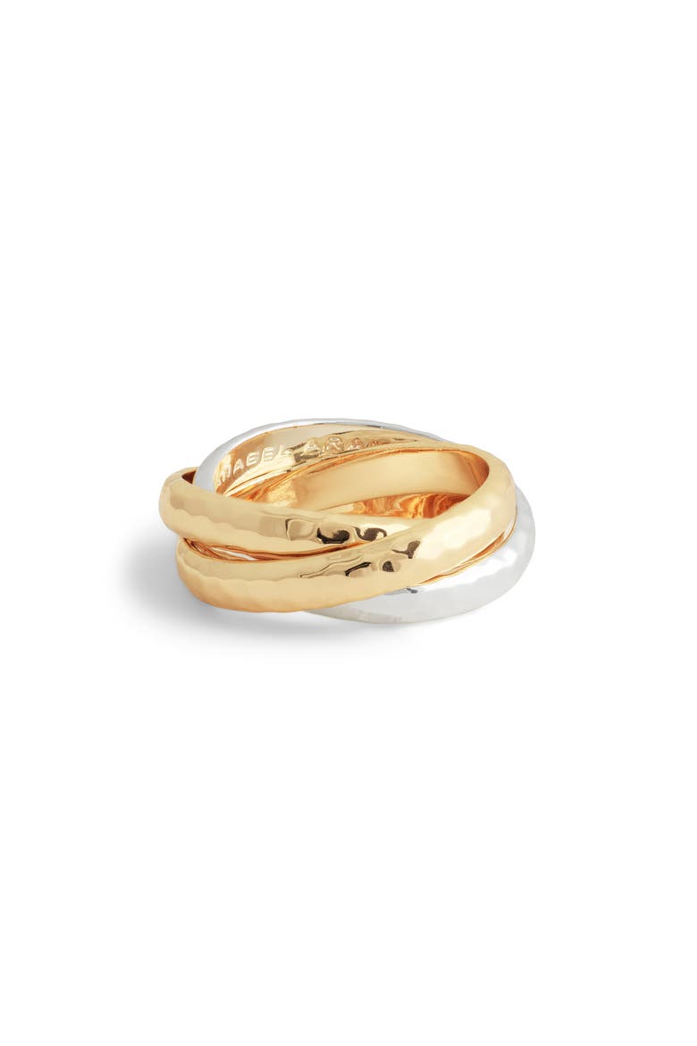 Farrier Triple Band Ring, Main, color, GOLD AND SILVER