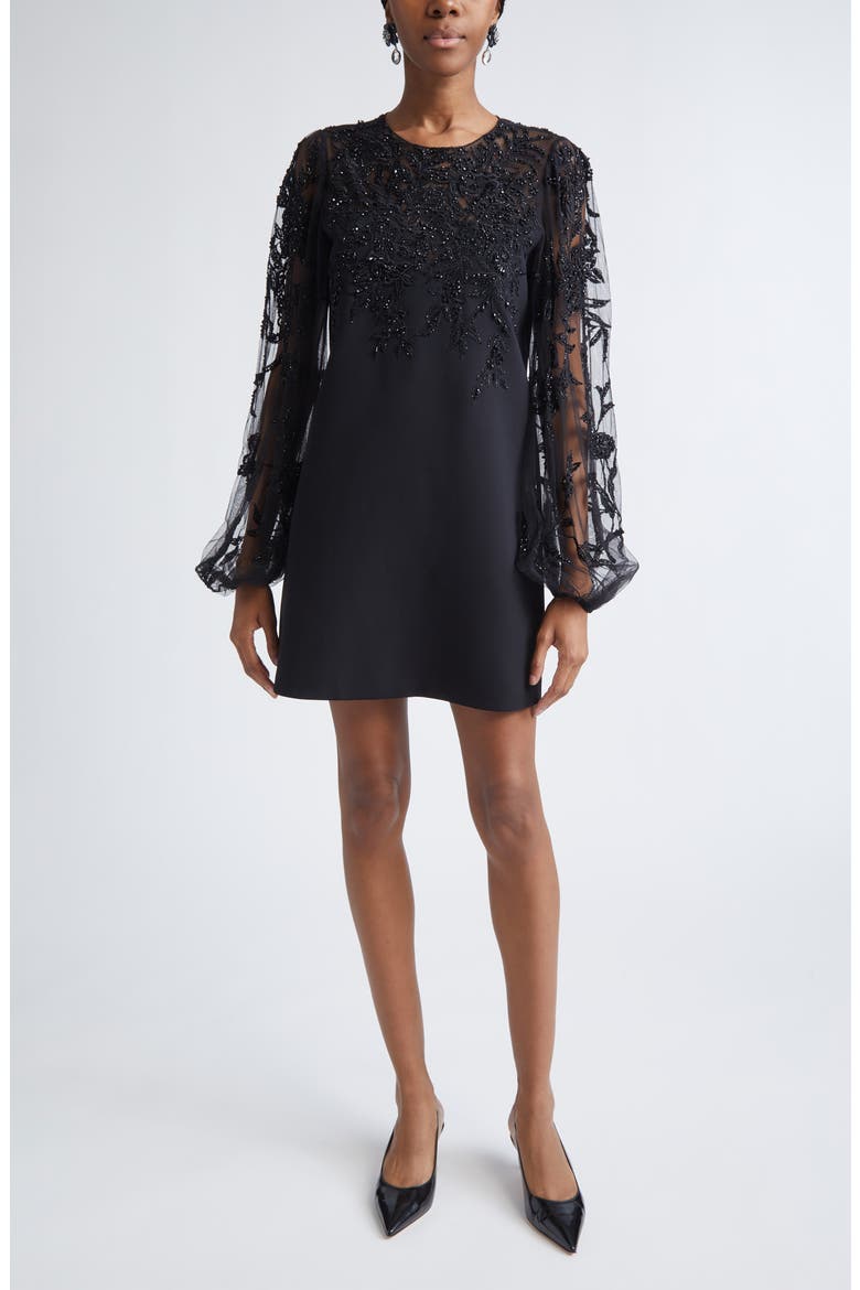 black embroidered cocktail dress Gothic Black Short Wedding Party Dress - Floral Embroidered Corset Party Dress