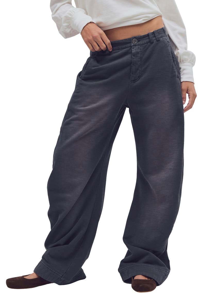 Spotlight Knit Barrel Leg Trousers, Main, color, BLACK OYSTER