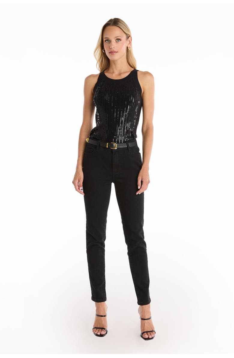 The Noli Shop Shae Sequin Tank, Alternate, color, Black