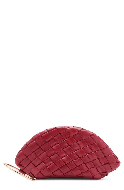 Woven Leather Clutch