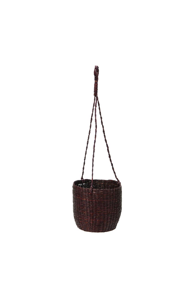 Storied Home Hanging Seagrass Basket/Planter, Main, color, Purple
