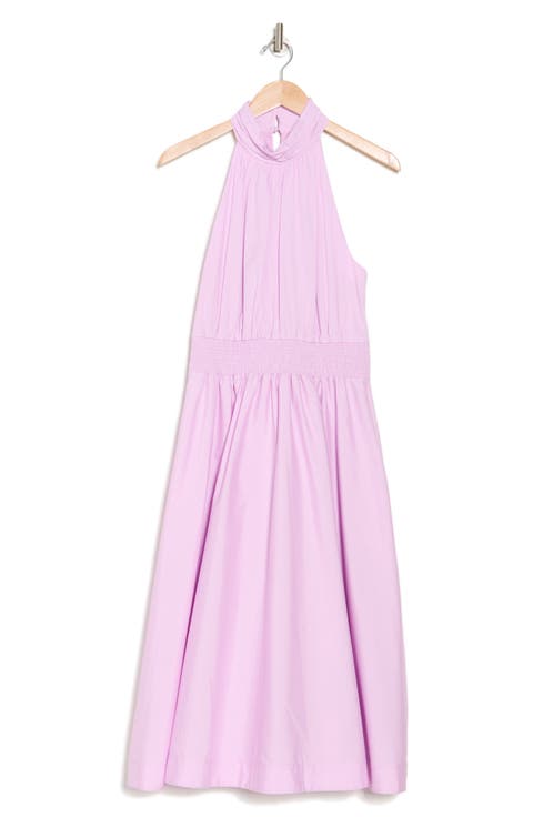 Kinny Smocked Cotton Blend Midi Dress