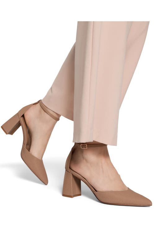 Aldo Jan Ankle Strap Pointed Toe Pump In Brown