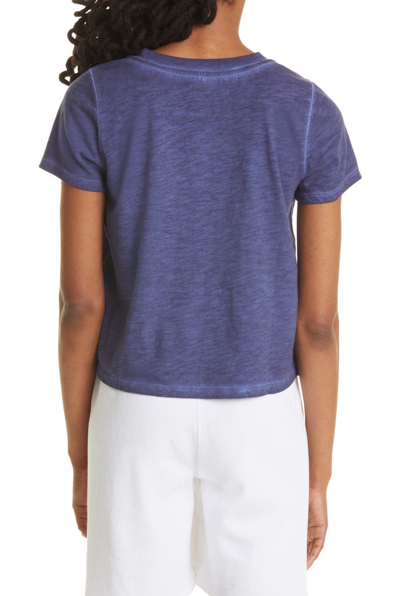 V-Neck Organic Cotton T-Shirt, Alternate, color, IRIS